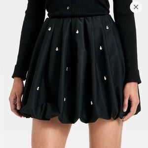 A New Day Rhinestone bubble Black Skirt 2X